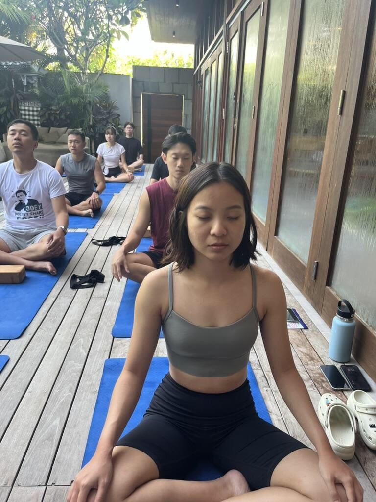 Breathwork class in Bali